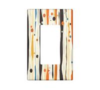 Cute Fun Polka Dots Decorative Switch Cover 1 Gang Single Rocker, Abstract Morden Circle Wall Plate Cover, Standard Size, Geometric Groovy Electrical Faceplate for Bedroom Living Room Decor