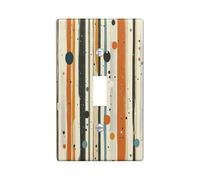 Cute Fun Polka Dots Decorative Switch Cover 1 Gang Single Toggle, Abstract Morden Circle Switchcover Wall Plate, Geometric Groovy Electrical Faceplate for Bedroom Living Room Decor
