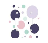 Cute Fun Polka Dots Decorative Switch Cover Plate 2 Gang Double Toggle, Abstract Morden Circle Electrical Faceplate for Bedroom Bathroom Decor, Geometric Groovy Standard Size Switchplate