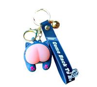 Cute Funny Animal Butt Keychain, Car Keychain Pendant, Bag Decoration, Suitable for making small gifts for friends and relatives (Wolf)