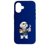 Cute Funny Bolognese Dog Mug Coffee Italy Flag Case for iPhone 16