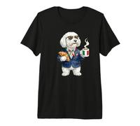 Cute Funny Bolognese Dog Mug Coffee Italy Flag Premium T-Shirt