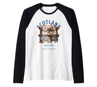 Cute Funny Cairn Terrier Dogs Whiskey Love Scotland Raglan Baseball Tee