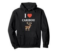 Cute Funny caribous animals little simple i love caribou Pullover Hoodie