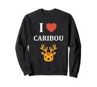 Cute Funny caribous animals little simple i love caribou Sweatshirt