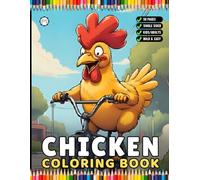 Cute Funny Chicken Coloring Book Gift for Adults Kids Boys Girls Teens Bold and Easy Chicken Bird Coloring Sheets for Children Easy Coloring Pages for ... Book Rooster Farm Animal Coloring Book