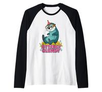 Cute Funny Clumsy Sea Otter Animal Lover Gift for Men Women Raglan Baseball Tee