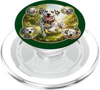 Cute Funny Dalmatian Dog Puppy Playing in Nature PopSockets PopGrip for MagSafe