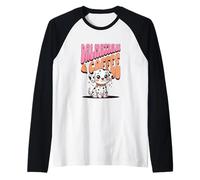 Cute Funny Dalmatian Puppy Dog Mug Coffee in The Morning Raglan Baseball Tee