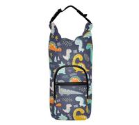 Cute Funny Dinosaurs Sling Bag Water Bottle Space-Saving Water Bottle Carrying Case Cross Body Water Bottle Holder Fits 20/24/32/40 oz Bottles