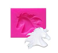 Cute Funny DIY 3D Horse Head Silicone Mold Making Ice Blocks Candy Fondant Chocolates Soaps Cakes Mousse Jelly Candles