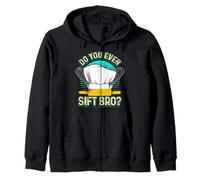 Cute & Funny Do You Even Sift Bro? Baking Flour Pun Zip Hoodie