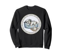 Cute Funny Dog Chills with Dog Bed + Food While Sleeping Sweatshirt