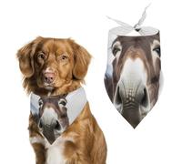 Cute Funny Donkey Dog Bandanas for Feeding Grooming, Triangle Pet Bibs Washable Pets Scarf for Cats & Dogs