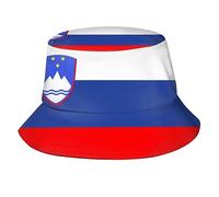 Cute Funny Flag Bucket Hats Fashion Patriotic Sun Cap Packable Outdoor Fisherman Hat for Women Men, Slovenia Flag_c00001, One size