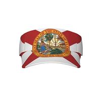 Cute Funny Flag Hat Women Men Adjustable Flag Sport Sun Visor Hat Summer Fashion Sun Cap Beach Flag Hat, Florida State _Flag, One size