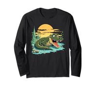 Cute Funny Gator Alligator Crocodile Reptile Lover Men Women Long Sleeve T-Shirt
