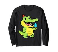 Cute Funny Gator Alligator Crocodile Reptile Lover Men Women Long Sleeve T-Shirt