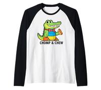 Cute Funny Gator Alligator Crocodile Reptile Lover Men Women Raglan Baseball Tee