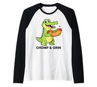 Cute Funny Gator Alligator Crocodile Reptile Lover Men Women Raglan Baseball Tee