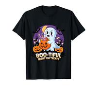 Cute Funny Ghost Halloween Design Boo-Tiful Night for Treats T-Shirt