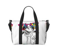 Cute Funny Giraffe Printed Women's Tote Bag Portable Crossbody Bag Suitable for Gym Workouts Commuting and Travel