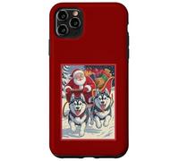 Cute Funny Husky Christmas Sled Team - Santa’s Dog Sled Crew Case for iPhone 11 Pro Max