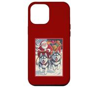 Cute Funny Husky Christmas Sled Team - Santa’s Dog Sled Crew Case for iPhone 12 Pro Max