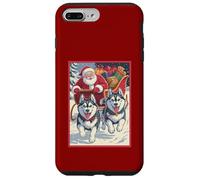 Cute Funny Husky Christmas Sled Team - Santa’s Dog Sled Crew Case for iPhone 7 Plus/8 Plus