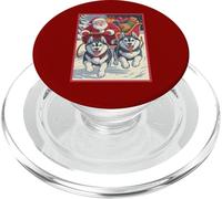 Cute Funny Husky Christmas Sled Team - Santa’s Dog Sled Crew PopSockets PopGrip for MagSafe