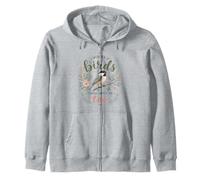 Cute Funny I Wonder If Birds Think About Me Too Teachers Zip Hoodie
