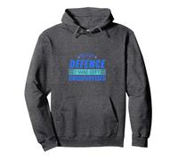 Cute & Funny In My Defence I Was Left Unsupervised Pullover Hoodie, Adult Unisex, Dark Heather Grey, XX-Large