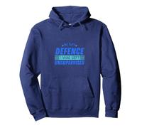 Cute & Funny In My Defence I Was Left Unsupervised Pullover Hoodie, Adult Unisex, Navy Blue, XX-Large
