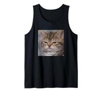 Cute Funny Kitten Cat Says Bruh Blurry Photo Meme Tank Top