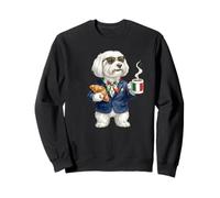 Cute Funny Maltese Dog Mug Coffee Italy Flag Sweatshirt