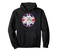 Cute Funny Maltese Dog Puppy UK England Flag Pullover Hoodie