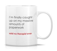 Cute Funny Novelty Coffee Mug I\U2018M Finally Caught Up On My Massive Amounts of Paperwork Funny Gift Drinkware Cup Mug for Morning Coffee. 11 Oz