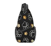 Cute Funny Paw Dog Sling Backpack Dog Paw Crossbody Shoulder Bag Travel Hiking Daypack Casual Bookbag