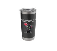 Cute Funny Pixel Bit Video Gamer Black Cat Lover Stainless Steel Insulated Tumbler
