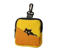 Cute Funny Practical Cat Print Coin Purse Waterproof Zipper Pouch Multifunctional Mini Earphone Key Holder