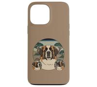Cute Funny Saint Bernard Dog Puppy Playing in Nature Case for iPhone 13 Pro Max