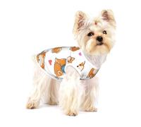 Cute Funny Shiba Inu,Cotton Sleeveless Pet T-Shirt Soft Stretchy Puppy Breathable Vest,M