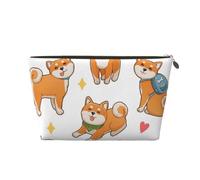 Cute Funny Shiba Inu, Makeup Bag Cosmetic Bag Portable Travel Toiletry Bag Pencil Case Toiletry Pouch