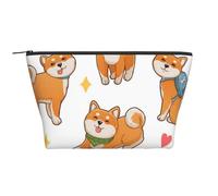 Cute Funny Shiba Inu, Toiletry Pouch Makeup Bag Cosmetic Bag Portable Travel Toiletry Bag