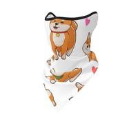 Cute Funny Shiba Inu Windproof Mask,Neck Gaiter Winter Motorcycle Face Cover