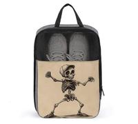 Cute Funny Skeleton Dancing Shoe Bag for Travel Daily Use Anti-dust Storage Carrier Golf Shoe Pouch