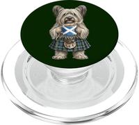 Cute Funny Skye Terrier Dog Mug Coffee Scotland Flag PopSockets PopGrip for MagSafe