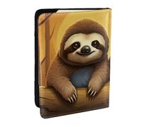 Cute Funny Sloth Passport Holder for Travel,RFID Passport Cover Wallet PU Leather Passport Card Holder Case Cute Passport Protector for Women Men