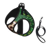 Cute Funny Sloth Relaxing on The Jungle Tree print Dog Harness, 2X Buckle,Dog Vest,No Pulling Front Leash Clip,for Small Medium Dogs