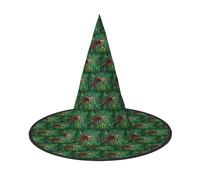 Cute Funny Sloth Relaxing On The Jungle Tree Printing 2 Pack Halloween Hat Soft Witch Hats For Carnivals Masquerades Space Saving Caps